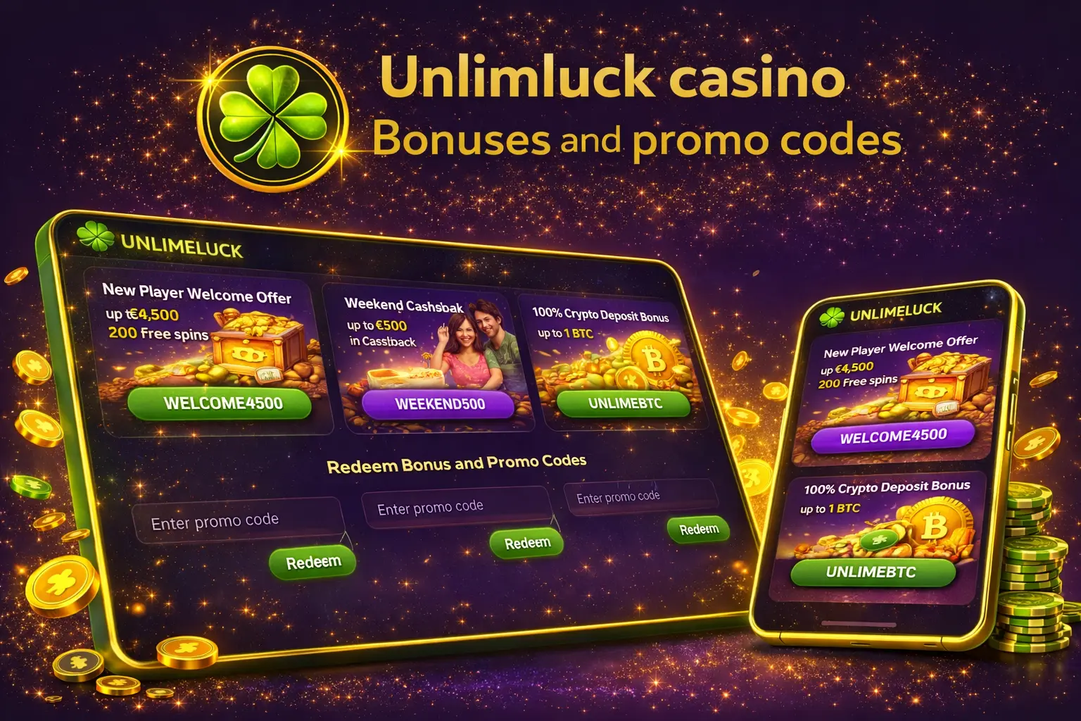 Bonuses and promo codes